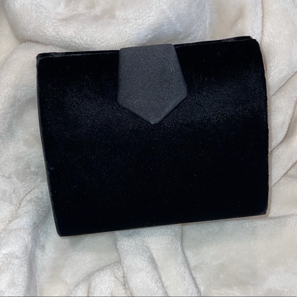 Black Velvet and Fabric Clutch/Shoulder Bag - Picture 2 of 3